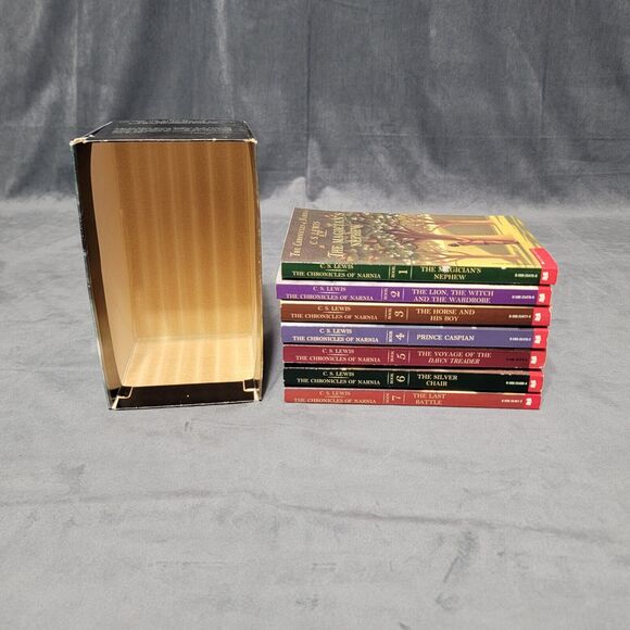 Chronicles of Narnia Box Set by CS Lewis: 7 Book Series Lion Witch Wardrobe - Picture 4 of 8